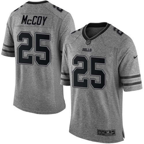 Men's Nike Buffalo Bills #25 LeSean McCoy Limited Gray Gridiron NFL Jersey