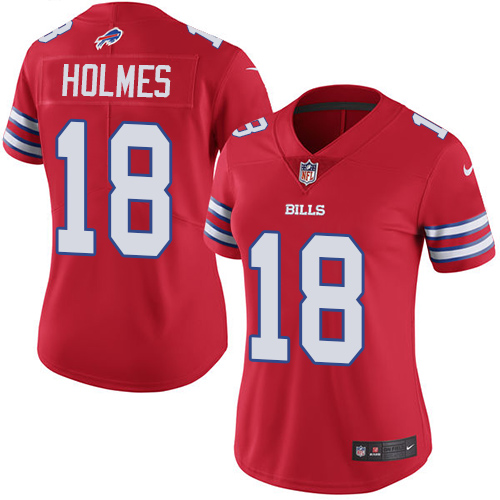 Women's Nike Buffalo Bills #18 Andre Holmes Limited Red Rush Vapor Untouchable NFL Jersey