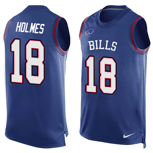 Men's Nike Buffalo Bills #18 Andre Holmes Limited Royal Blue Player Name & Number Tank Top NFL Jersey