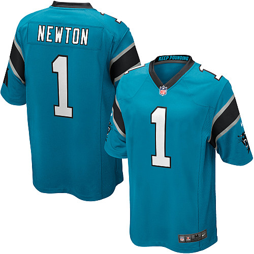 Men's Nike Carolina Panthers #1 Cam Newton Game Blue Alternate NFL Jersey