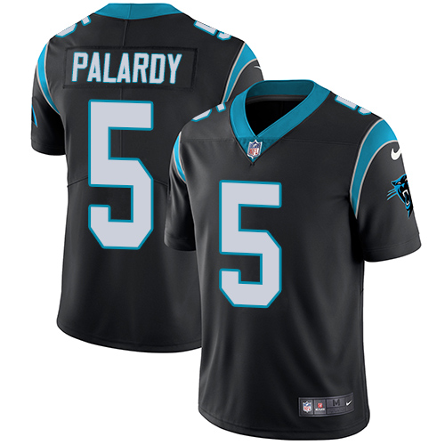 Men's Nike Carolina Panthers #5 Michael Palardy Black Team Color Vapor Untouchable Limited Player NFL Jersey