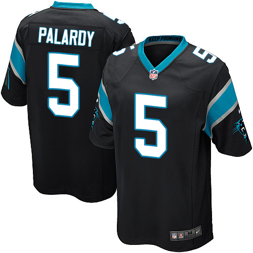 Men's Nike Carolina Panthers #5 Michael Palardy Game Black Team Color NFL Jersey
