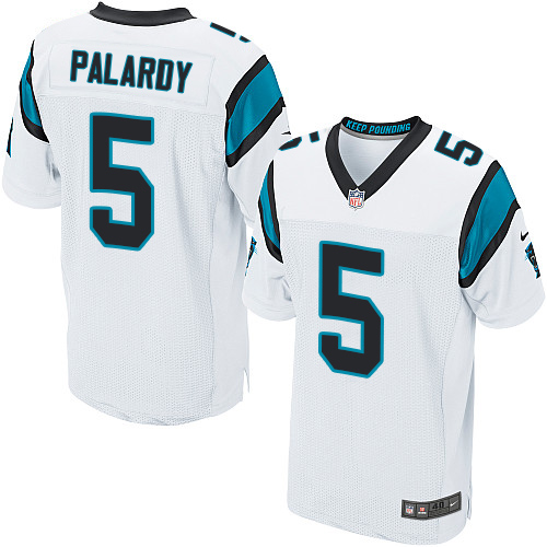 Men's Nike Carolina Panthers #5 Michael Palardy Elite White NFL Jersey