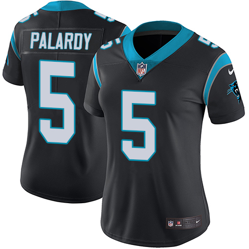 Women's Nike Carolina Panthers #5 Michael Palardy Black Team Color Vapor Untouchable Elite Player NFL Jersey