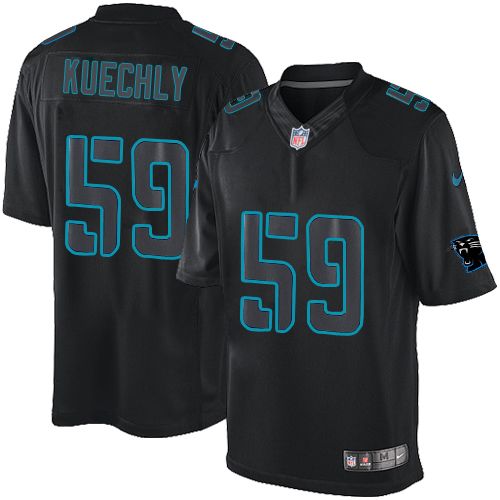 Men's Nike Carolina Panthers #59 Luke Kuechly Limited Black Impact NFL Jersey