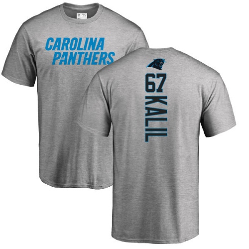 NFL Nike Carolina Panthers #67 Ryan Kalil Ash Backer T-Shirt
