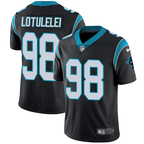 Youth Nike Carolina Panthers #98 Star Lotulelei Black Team Color Vapor Untouchable Elite Player NFL Jersey