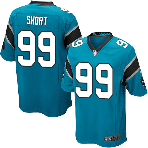 Men's Nike Carolina Panthers #99 Kawann Short Game Blue Alternate NFL Jersey