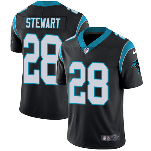 Men's Nike Carolina Panthers #28 Jonathan Stewart Black Team Color Vapor Untouchable Limited Player NFL Jersey