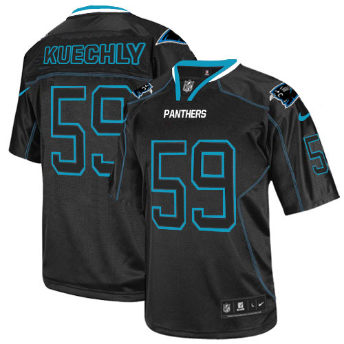 Youth Nike Carolina Panthers #59 Luke Kuechly Elite Lights Out Black NFL Jersey