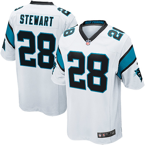 Men's Nike Carolina Panthers #28 Jonathan Stewart Game White NFL Jersey