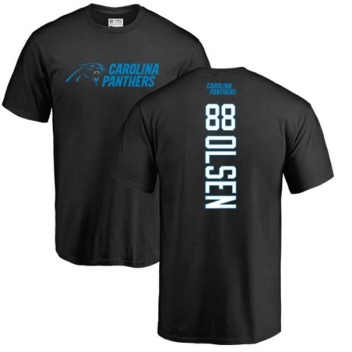 NFL Nike Carolina Panthers #88 Greg Olsen Black Backer T-Shirt