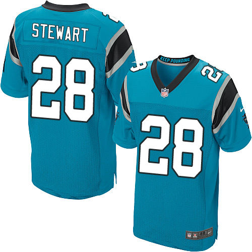 Men's Nike Carolina Panthers #28 Jonathan Stewart Elite Blue Alternate NFL Jersey