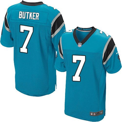 Men's Nike Carolina Panthers #7 Harrison Butker Elite Blue Alternate NFL Jersey