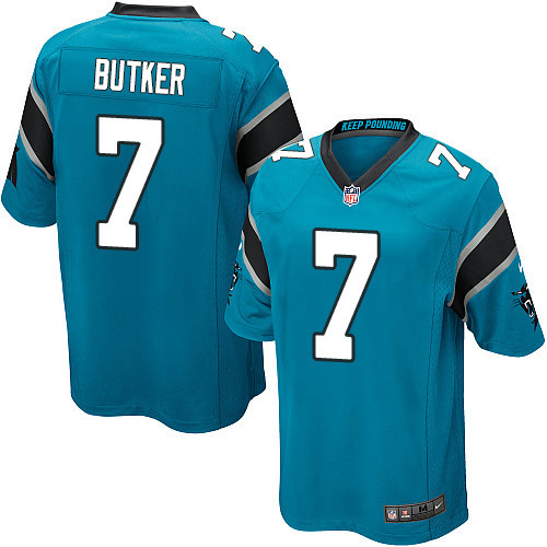 Men's Nike Carolina Panthers #7 Harrison Butker Game Blue Alternate NFL Jersey