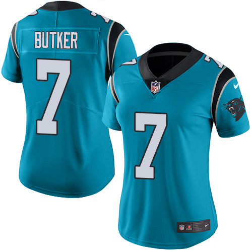 Women's Nike Carolina Panthers #7 Harrison Butker Blue Alternate Vapor Untouchable Elite Player NFL Jersey