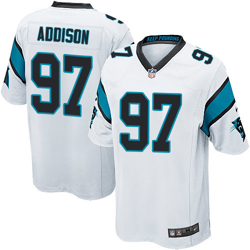 Men's Nike Carolina Panthers #97 Mario Addison Game White NFL Jersey