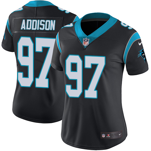 Women's Nike Carolina Panthers #97 Mario Addison Black Team Color Vapor Untouchable Limited Player NFL Jersey