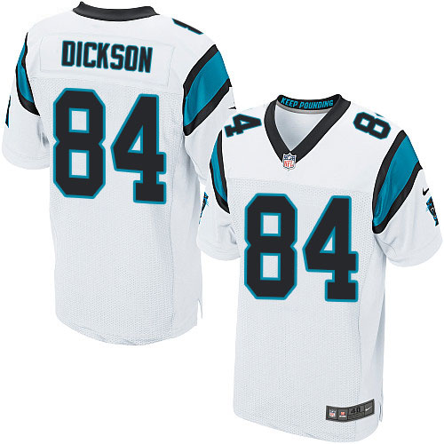 Men's Nike Carolina Panthers #84 Ed Dickson Elite White NFL Jersey