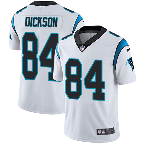Men's Nike Carolina Panthers #84 Ed Dickson White Vapor Untouchable Limited Player NFL Jersey