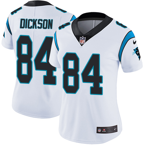 Women's Nike Carolina Panthers #84 Ed Dickson White Vapor Untouchable Elite Player NFL Jersey