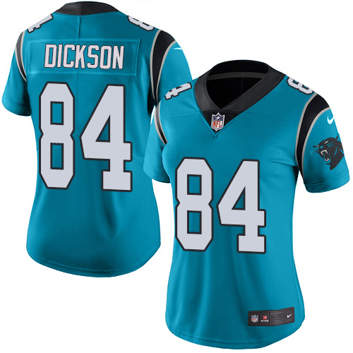 Women's Nike Carolina Panthers #84 Ed Dickson Blue Alternate Vapor Untouchable Elite Player NFL Jersey