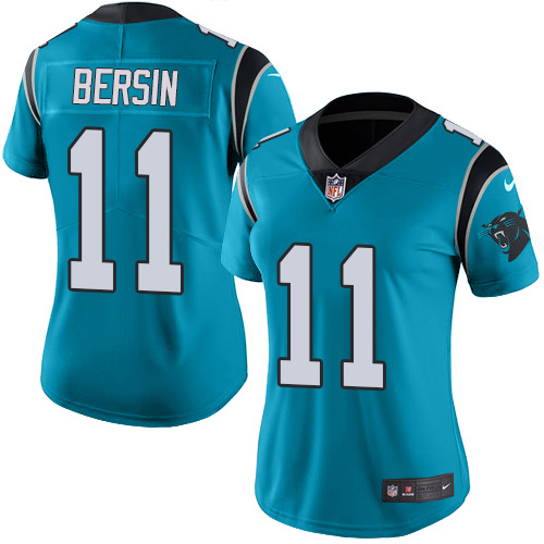 Women's Nike Carolina Panthers #11 Brenton Bersin Limited Blue Rush Vapor Untouchable NFL Jersey