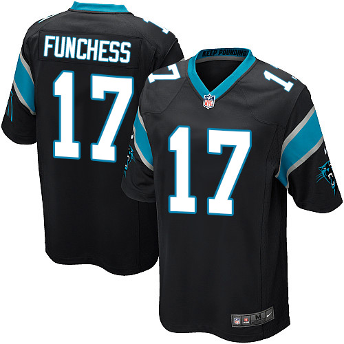 Men's Nike Carolina Panthers #17 Devin Funchess Game Black Team Color NFL Jersey