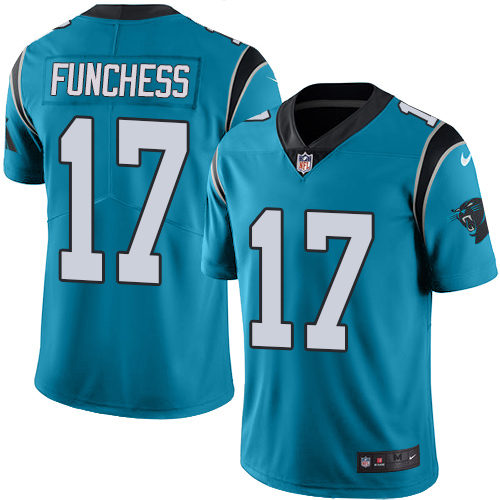 Men's Nike Carolina Panthers #17 Devin Funchess Blue Alternate Vapor Untouchable Limited Player NFL Jersey