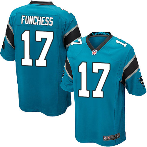 Men's Nike Carolina Panthers #17 Devin Funchess Game Blue Alternate NFL Jersey