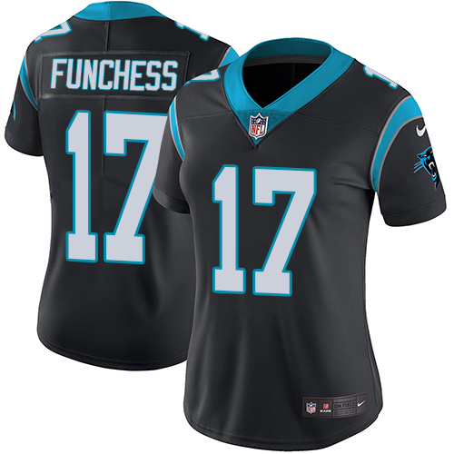 Women's Nike Carolina Panthers #17 Devin Funchess Black Team Color Vapor Untouchable Limited Player NFL Jersey