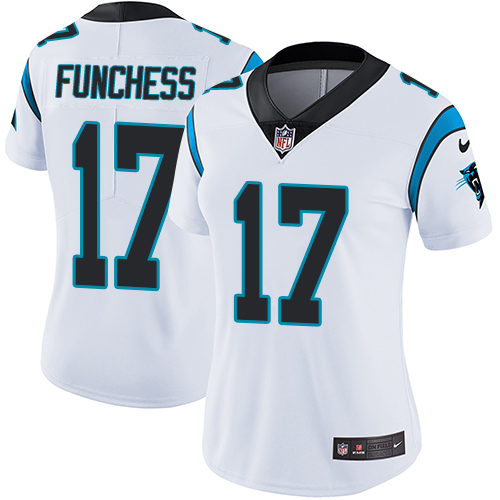 Women's Nike Carolina Panthers #17 Devin Funchess White Vapor Untouchable Limited Player NFL Jersey