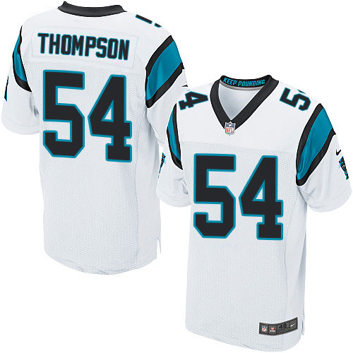 Men's Nike Carolina Panthers #54 Shaq Thompson Elite White NFL Jersey