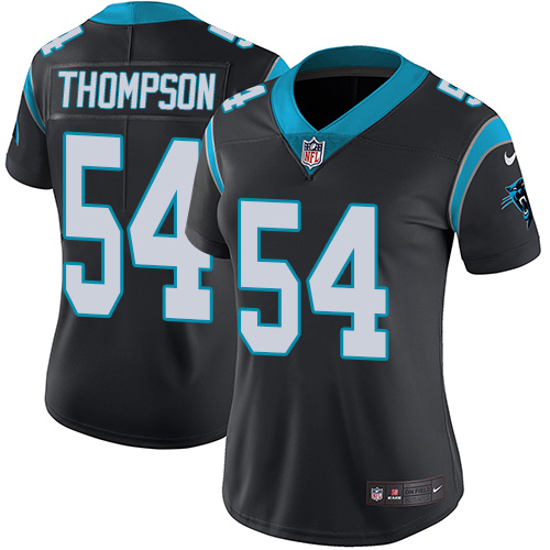Women's Nike Carolina Panthers #54 Shaq Thompson Black Team Color Vapor Untouchable Elite Player NFL Jersey