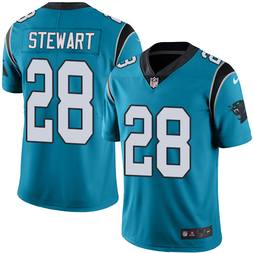 Men's Nike Carolina Panthers #28 Jonathan Stewart Elite Blue Rush Vapor Untouchable NFL Jersey