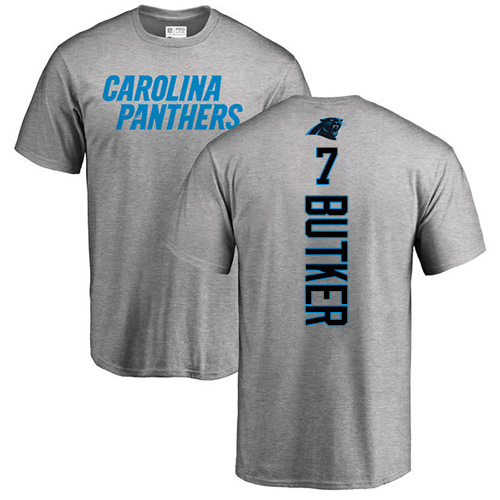 NFL Nike Carolina Panthers #7 Harrison Butker Ash Backer T-Shirt