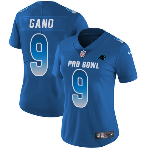 Women's Nike Carolina Panthers #9 Graham Gano Limited Royal Blue 2018 Pro Bowl NFL Jersey