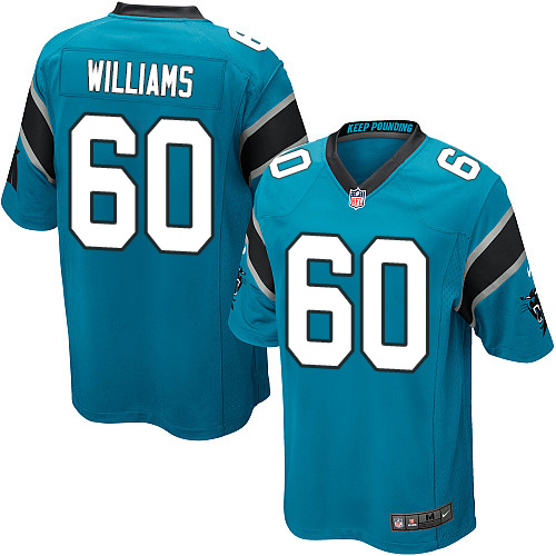 Men's Nike Carolina Panthers #60 Daryl Williams Game Blue Alternate NFL Jersey