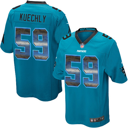 Youth Nike Carolina Panthers #59 Luke Kuechly Limited Blue Strobe NFL Jersey