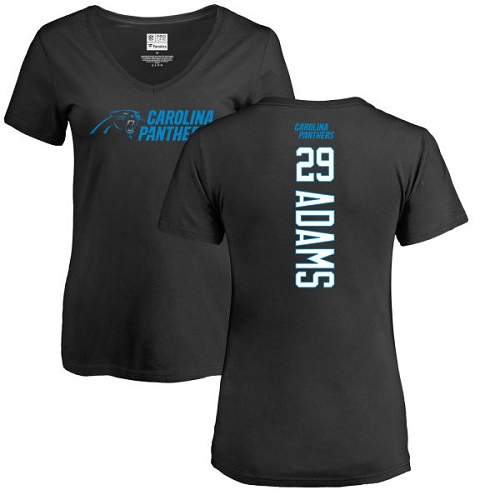 NFL Women's Nike Carolina Panthers #29 Mike Adams Black Backer T-Shirt