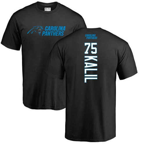 NFL Nike Carolina Panthers #75 Matt Kalil Black Backer T-Shirt