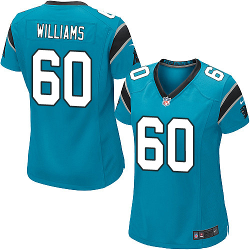 Women's Nike Carolina Panthers #60 Daryl Williams Game Blue Alternate NFL Jersey