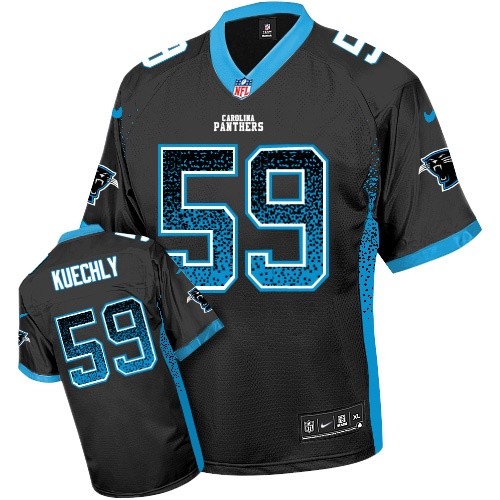 Youth Nike Carolina Panthers #59 Luke Kuechly Elite Black Drift Fashion NFL Jersey