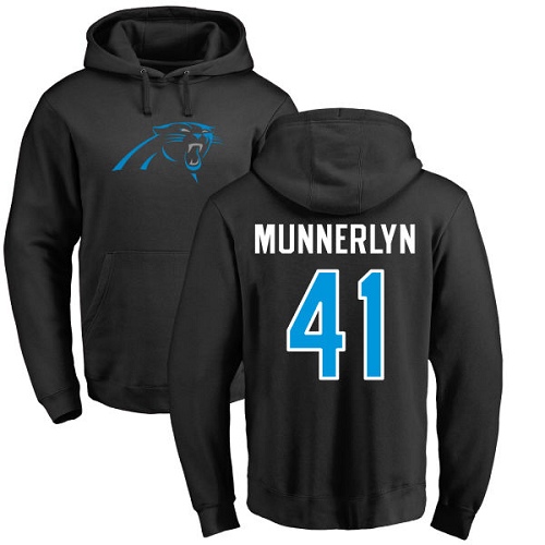 NFL Nike Carolina Panthers #41 Captain Munnerlyn Black Name & Number Logo Pullover Hoodie
