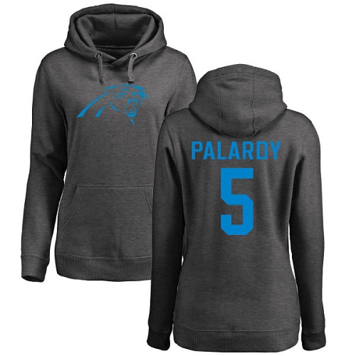 NFL Women's Nike Carolina Panthers #5 Michael Palardy Ash One Color Pullover Hoodie