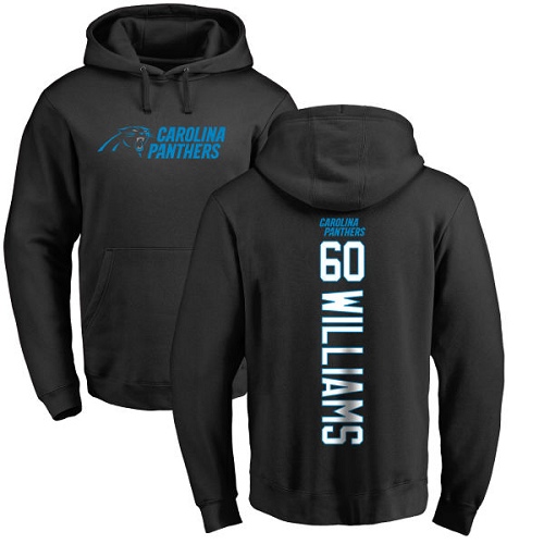 NFL Nike Carolina Panthers #60 Daryl Williams Black Backer Pullover Hoodie