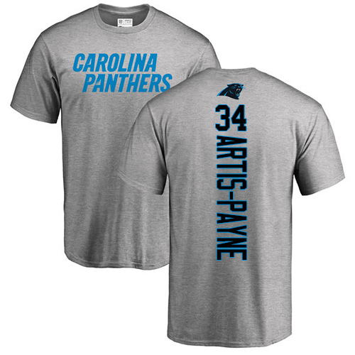 NFL Nike Carolina Panthers #34 Cameron Artis-Payne Ash Backer T-Shirt