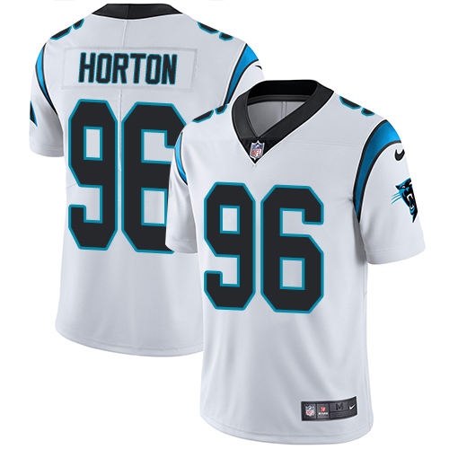Men's Nike Carolina Panthers #96 Wes Horton White Vapor Untouchable Limited Player NFL Jersey