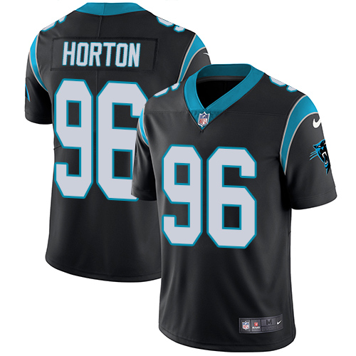 Youth Nike Carolina Panthers #96 Wes Horton Black Team Color Vapor Untouchable Limited Player NFL Jersey
