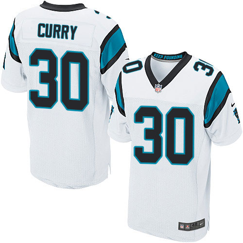 Men's Nike Carolina Panthers #30 Stephen Curry Elite White NFL Jersey